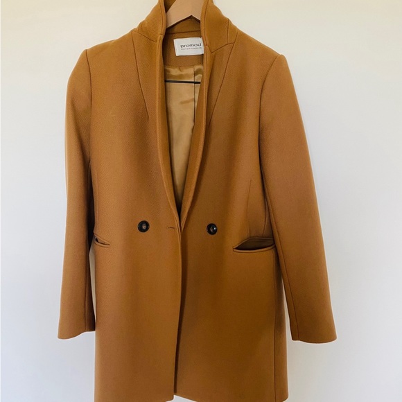 Unworn Promod Camel Coat, Size XS - Brand New - Picture 2 of 4